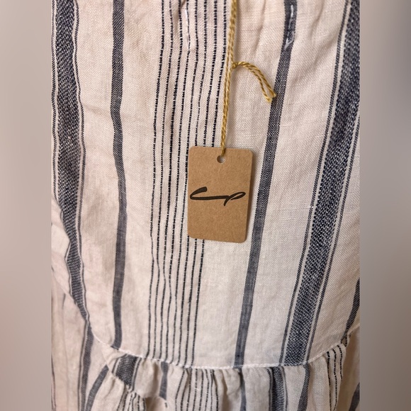 $284 NWT CP Shades Striped Linen Sandrine Dress in Size L - Picture 8 of 14